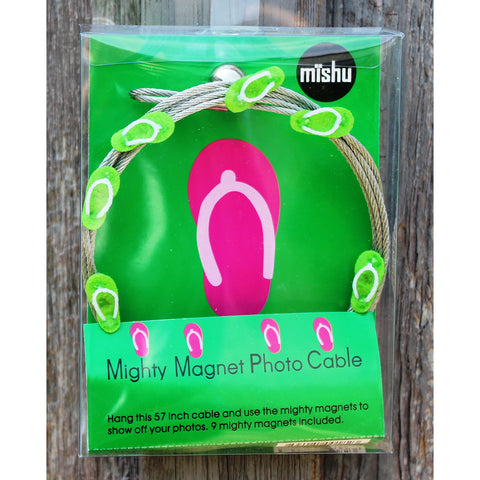 Image of Green Flip Flops My Mighty Magnet System - The simple and creative way to display pictures, cards or whatever matters to you using super strong Mighty Magnets.