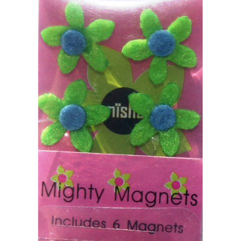 Image of Green Flower Extra Mighty Magnets - 6 Mighty Magnets per package