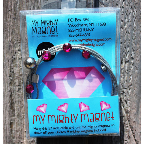 Image of Pink Gem My Mighty Magnet System - The simple and creative way to display pictures, cards or whatever matters to you using super strong Mighty Magnets.