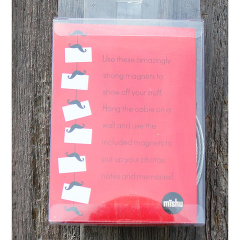 Image of Mustache My Mighty Magnet System - The simple and creative way to display pictures, cards or whatever matters to you using super strong Mighty Magnets.