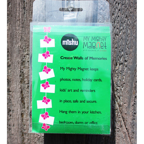 Image of Pink Butterfly My Mighty Magnet System - The simple and creative way to display pictures, cards or whatever matters to you using super strong Mighty Magnets.