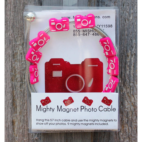 Image of Pink Camera My Mighty Magnet System - The simple and creative way to display pictures, cards or whatever matters to you using super strong Mighty Magnets.