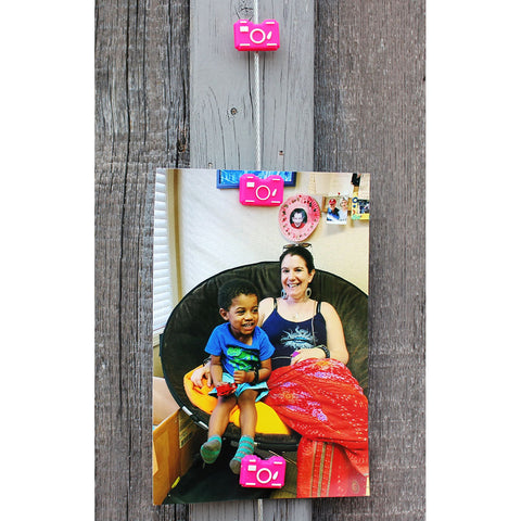 Image of Pink Camera My Mighty Magnet System - The simple and creative way to display pictures, cards or whatever matters to you using super strong Mighty Magnets.