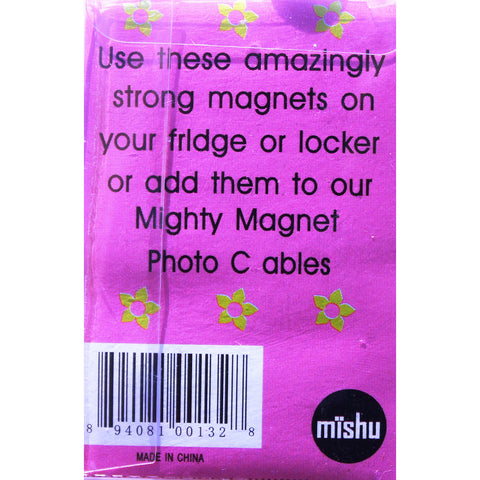 Image of Hot Pink Flower Extra Mighty Magnets - 6 Mighty Magnets per package