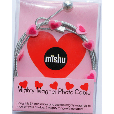Image of Pink Heart My Mighty Magnet System - The simple and creative way to display pictures, cards or whatever matters to you using super strong Mighty Magnets.