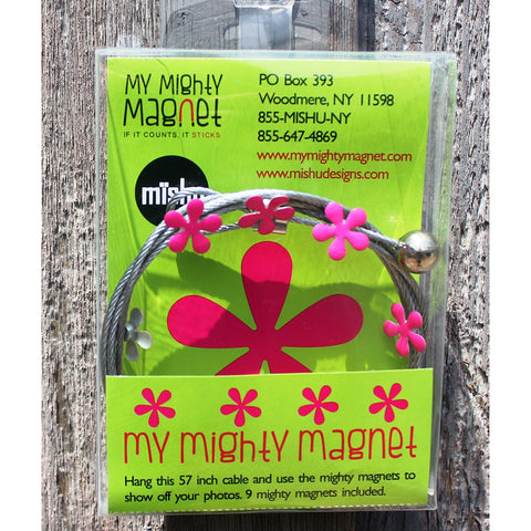 Image of Pink Hippy Flower My Mighty Magnet System - The simple and creative way to display pictures, cards or whatever matters to you using super strong Mighty Magnets.