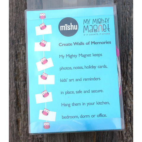 Image of Pink Owl My Mighty Magnet System - The simple and creative way to display pictures, cards or whatever matters to you using super strong Mighty Magnets.