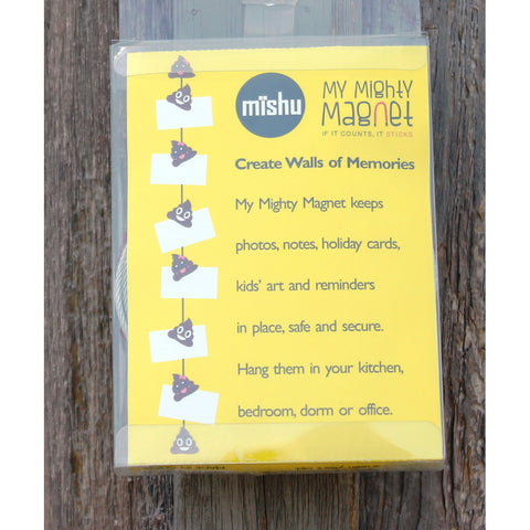 Image of Poop Emoji My Mighty Magnet System - The simple and creative way to display pictures, cards or whatever matters to you using super strong Mighty Magnets.