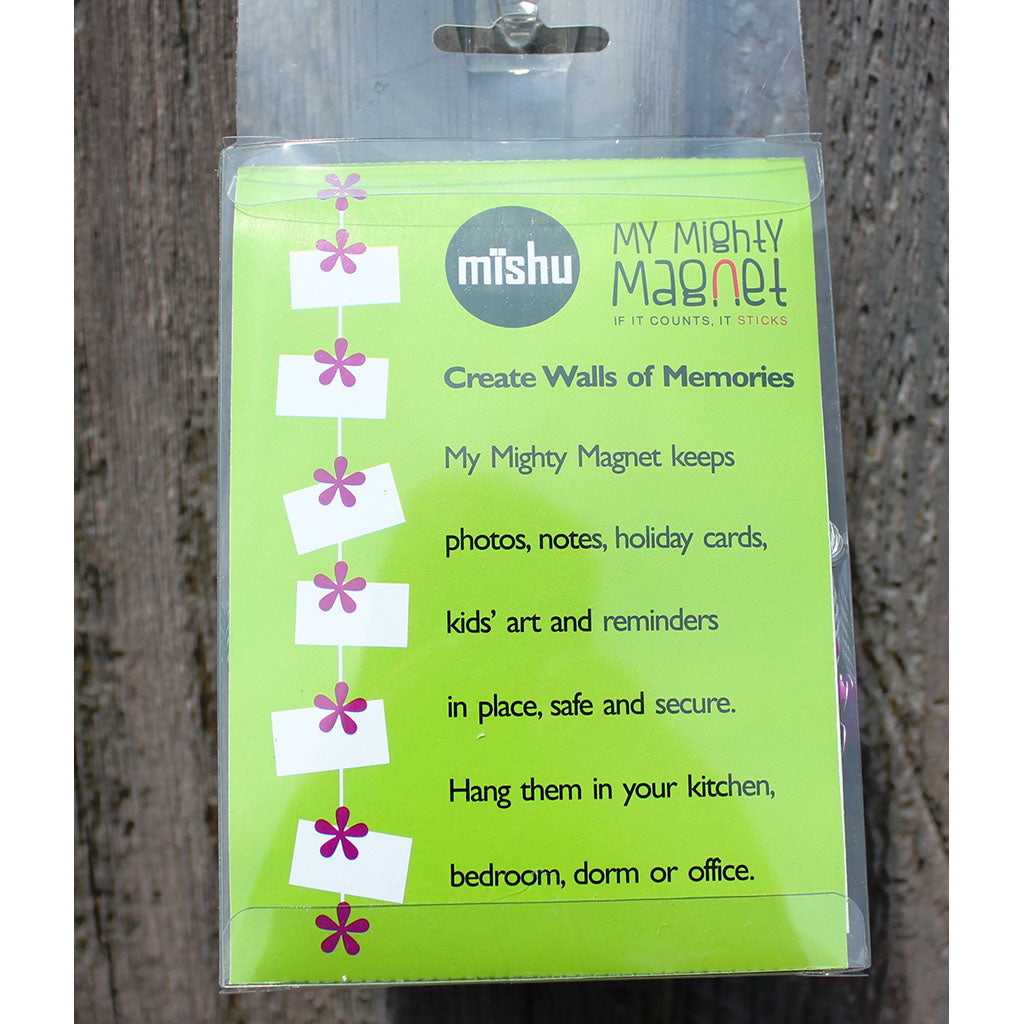 Purple Hippy Flower My Mighty Magnet System - The simple and creative way to display pictures, cards or whatever matters to you using super strong Mighty Magnets.
