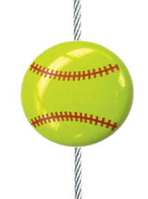 Image of Softball - The simple and creative way to display pictures, cards or whatever matters to you using super strong Mighty Magnets.