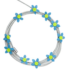 Image of Blue Hippy Flower My Mighty Magnet System - The simple and creative way to display pictures, cards or whatever matters to you using super strong Mighty Magnets.