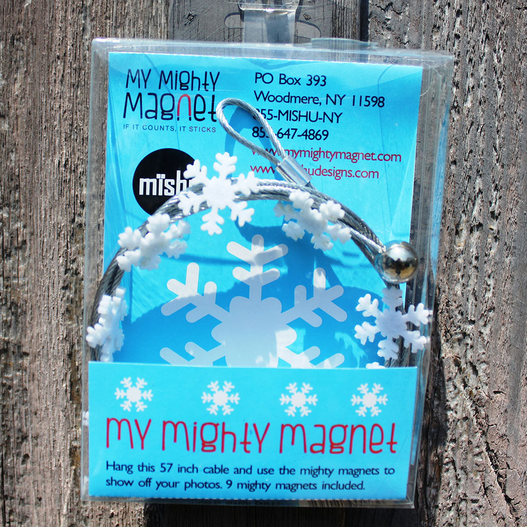 Snowflake My Mighty Magnet System - The simple and creative way to display pictures, Christmas cards or whatever matters to you using super strong Mighty Magnets.