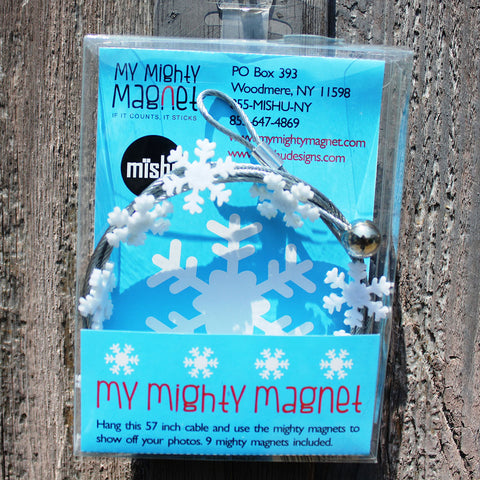 Image of Snowflake My Mighty Magnet System - The simple and creative way to display pictures, Christmas cards or whatever matters to you using super strong Mighty Magnets.