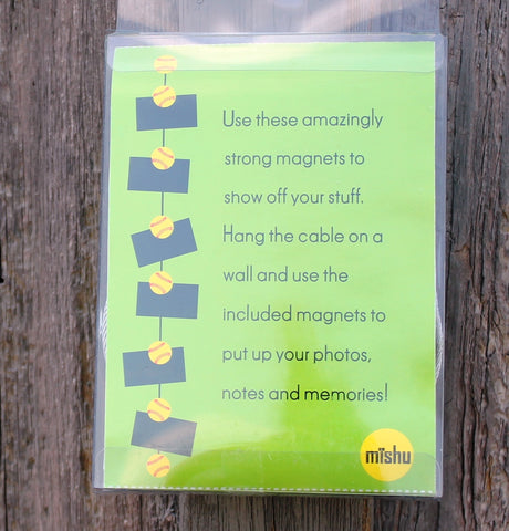 Image of Softball - The simple and creative way to display pictures, cards or whatever matters to you using super strong Mighty Magnets.