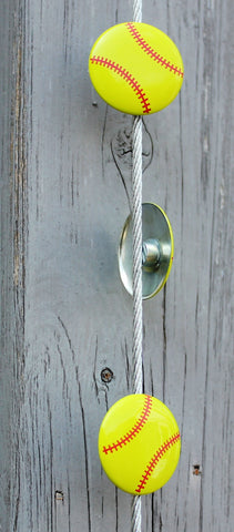 Image of Softball - The simple and creative way to display pictures, cards or whatever matters to you using super strong Mighty Magnets.