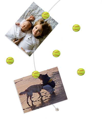 Image of Softball - The simple and creative way to display pictures, cards or whatever matters to you using super strong Mighty Magnets.