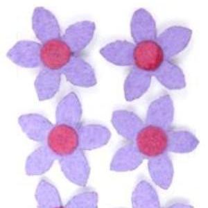 Purple Flower Extra Mighty Magnets - 6 Mighty Magnets per package