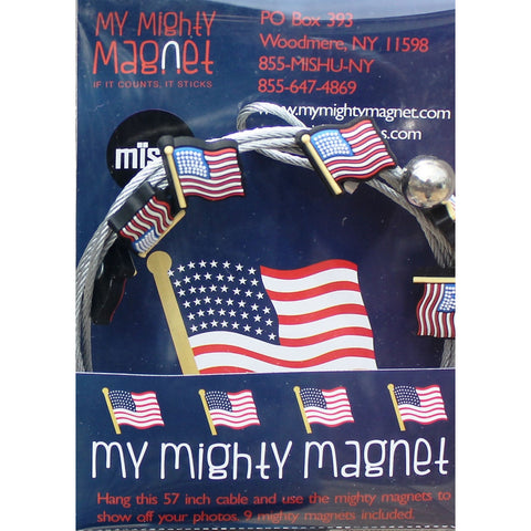 Image of USA Flag My Mighty Magnet System - The simple and creative way to display pictures, cards or whatever matters to you using super strong Mighty Magnets.