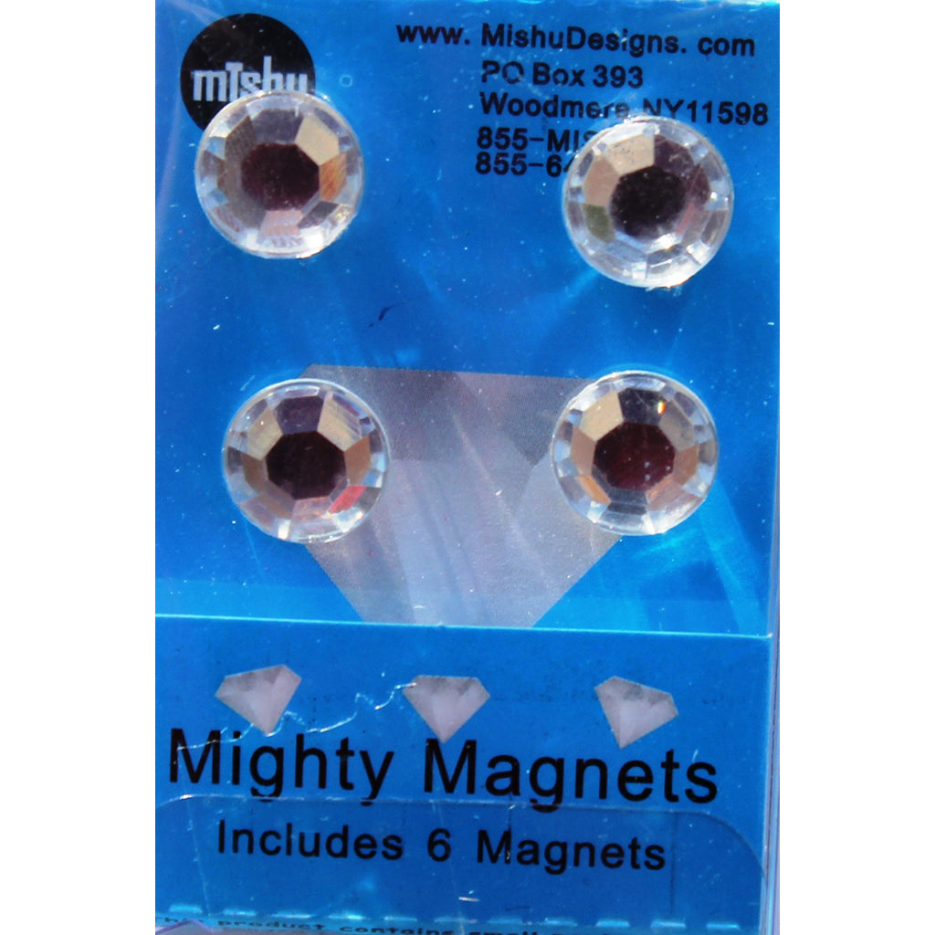 Clear Gem Extra Mighty Magnets - 6 Mighty Magnets per package
