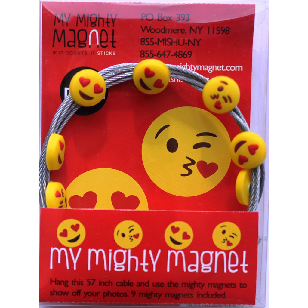 Emoji - 2 Style Kissie Mix -  My Mighty Magnet System - The simple and creative way to display pictures, cards or whatever matters to you using super strong Mighty Magnets.