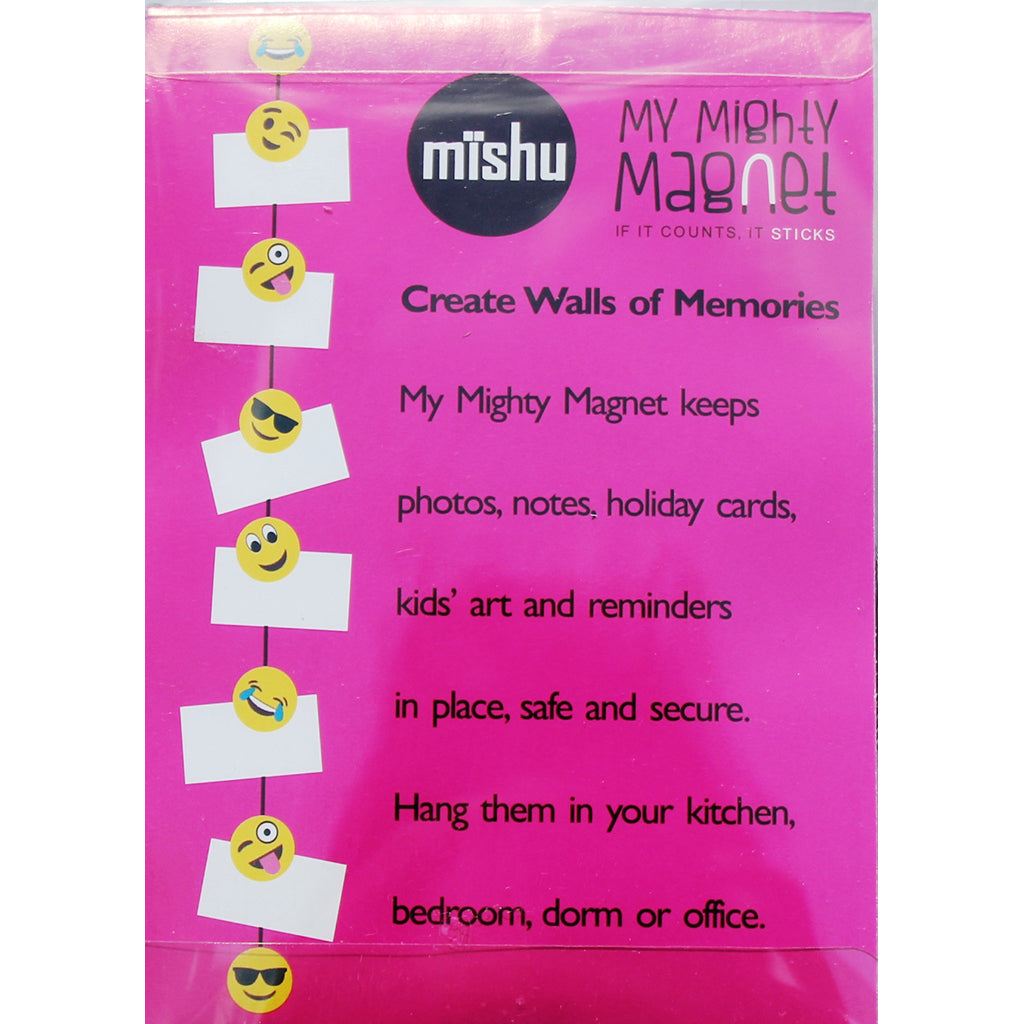 Emoji - 5 Style Yellow Mix -  My Mighty Magnet System - The simple and creative way to display pictures, cards or whatever matters to you using super strong Mighty Magnets.