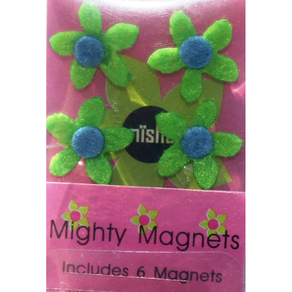Green Flower Extra Mighty Magnets - 6 Mighty Magnets per package
