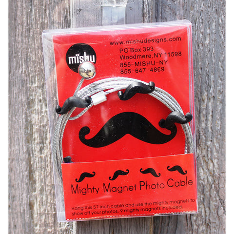 Image of Mustache My Mighty Magnet System - The simple and creative way to display pictures, cards or whatever matters to you using super strong Mighty Magnets.