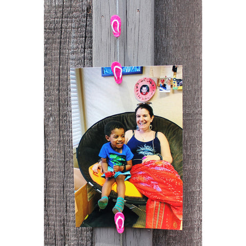 Image of Pink Flip Flops My Mighty Magnet System - The simple and creative way to display pictures, cards or whatever matters to you using super strong Mighty Magnets.