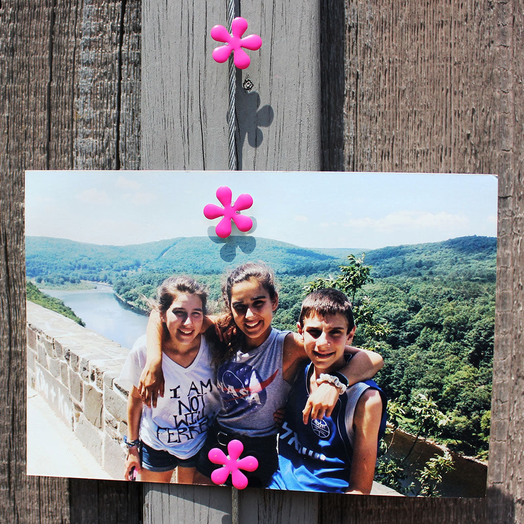 Pink Hippy Flower My Mighty Magnet System - The simple and creative way to display pictures, cards or whatever matters to you using super strong Mighty Magnets.
