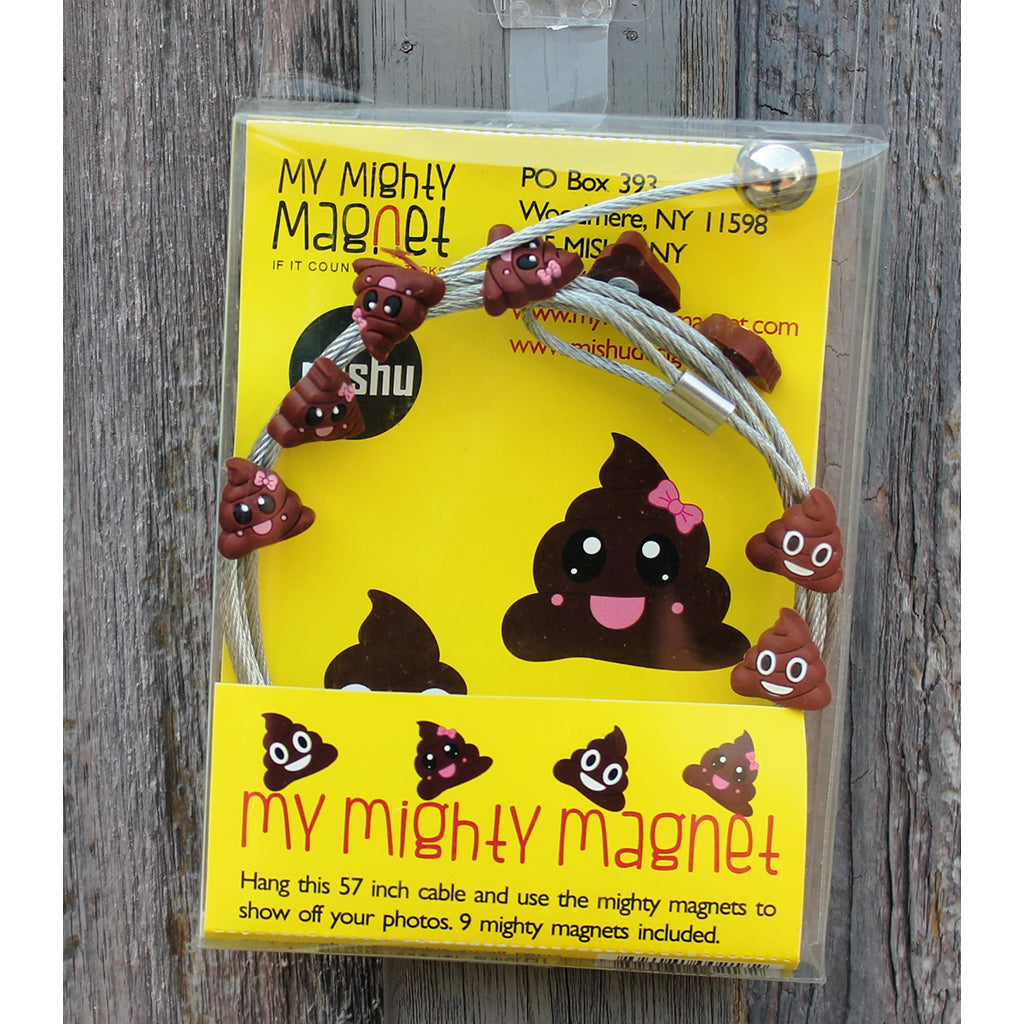 Poop Emoji My Mighty Magnet System - The simple and creative way to display pictures, cards or whatever matters to you using super strong Mighty Magnets.