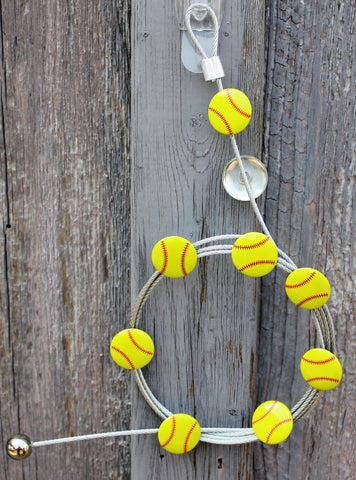 Image of Softball - The simple and creative way to display pictures, cards or whatever matters to you using super strong Mighty Magnets.